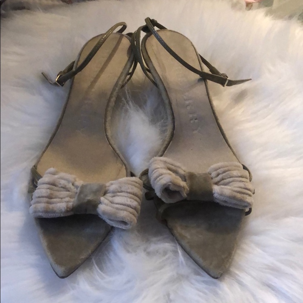 Burberry velvet bow sandals